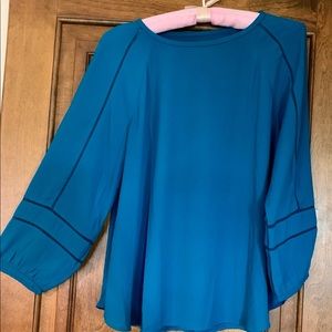 Teal blouse from Loft